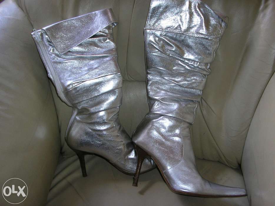 super buty srebne