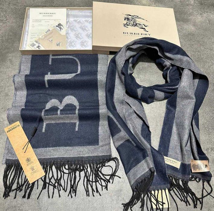 Шарф Burberry Клетка 13 расветок шарф барберри бежевый + УПАКОВКА