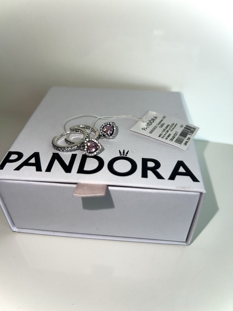 Сережки Pandora з біркою !