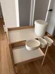 Stol do przewijania Ikea + kosze zawieszane
