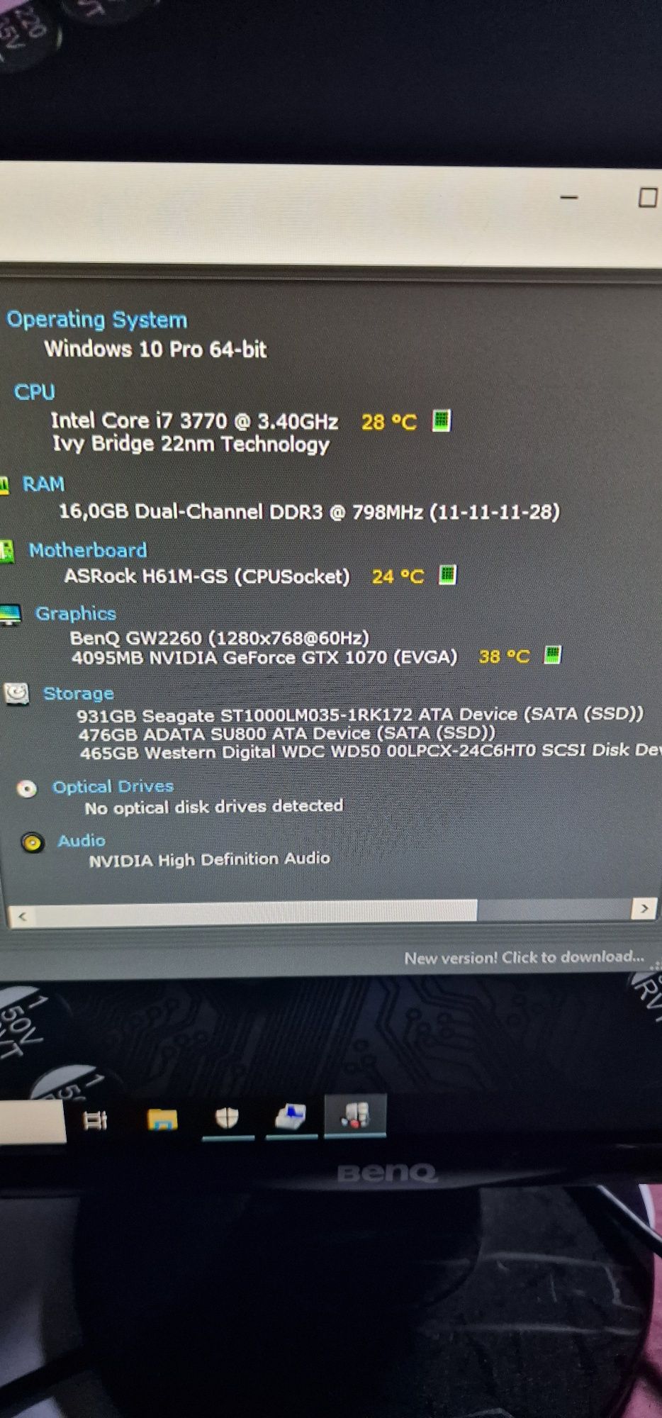Komputer Gamingowy do gier biura itp i7/SSD/1TB/16GB/GTX 1070/Wi-Fi/BT
