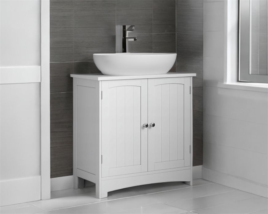 Szafka łazienkowa pod umywalkę biała 60x60x30 cm