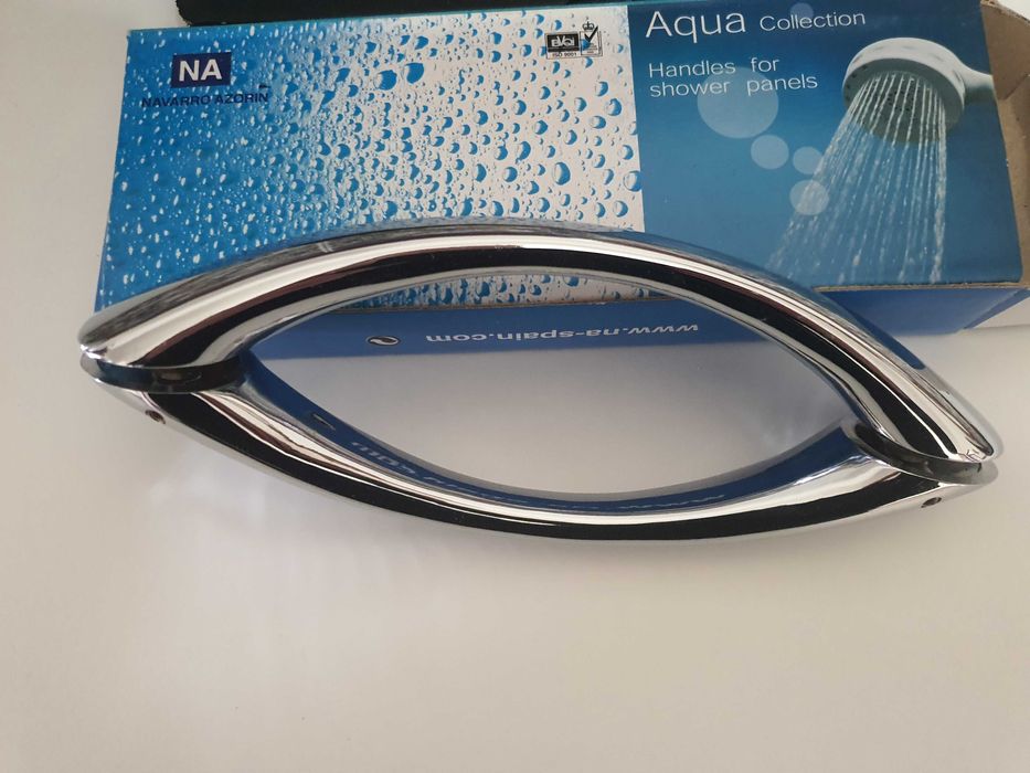 Puxador de porta de cabine de duche cromado