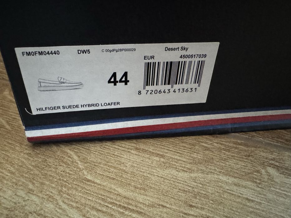 Męskie zamszowe granatowe mokasyny Tommy Hilfiger