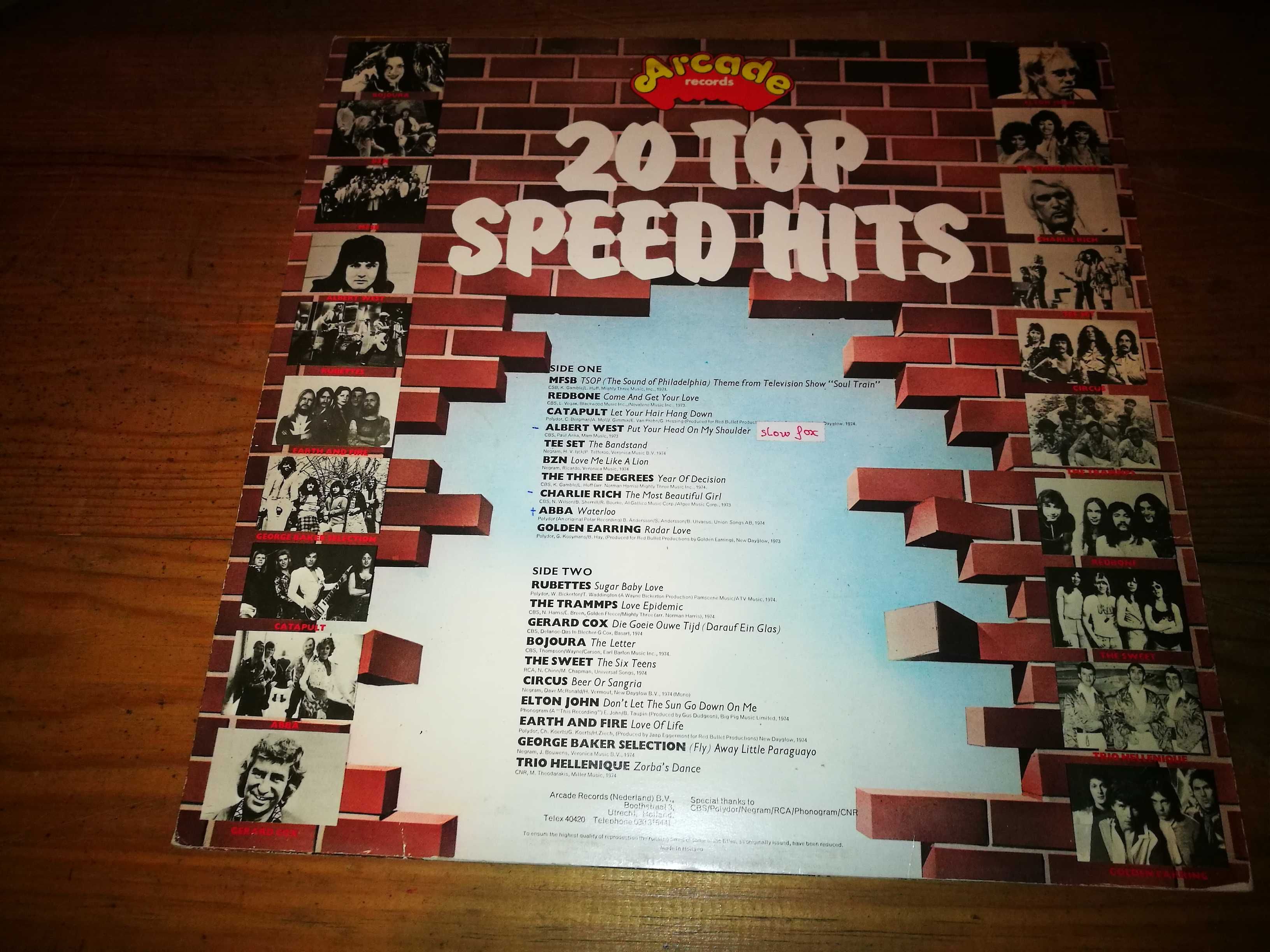 VARIOS  - 20 Top Speed hits (Rubbets, THE Sweet, Abba, Elton John) LP