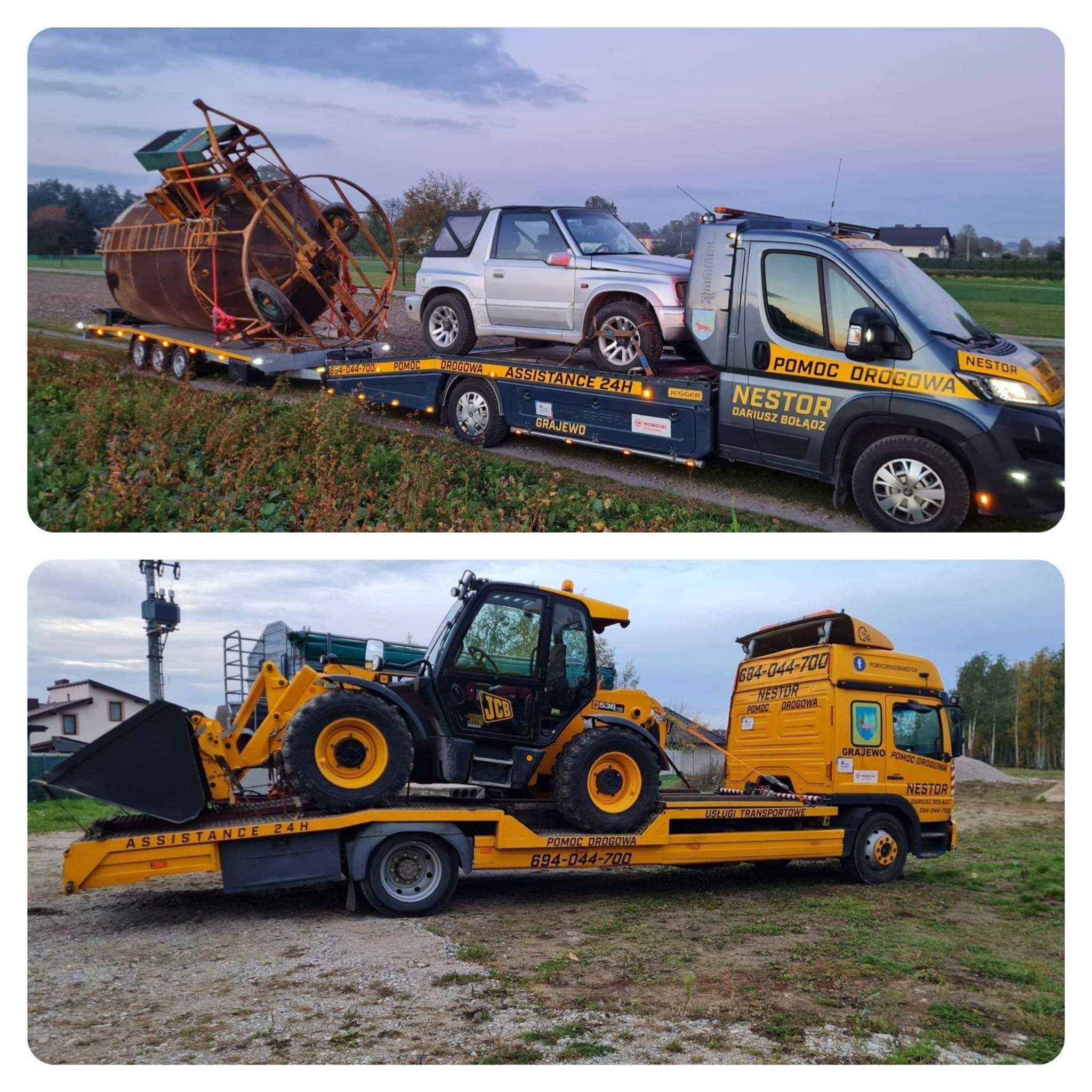 TRANSPORT maszyn rolniczych i budowlanych , transport niskopodwoziowy