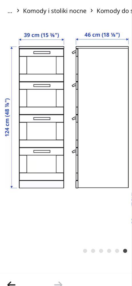 Szafka Ikea Brimnes 124cm