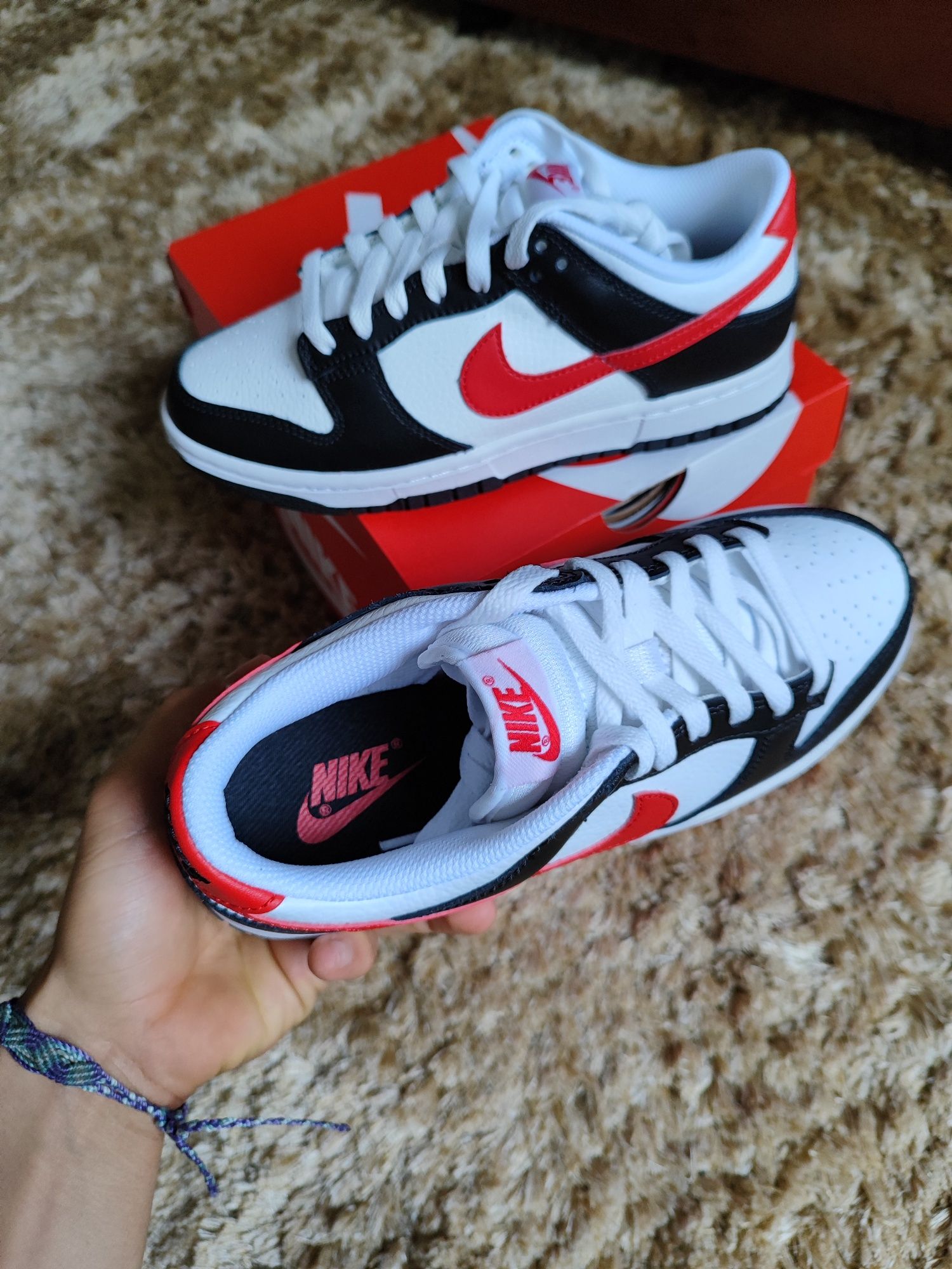 Nike Dunk Low Red Swoosh Panda 38,5