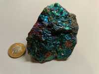 Naturalny kamień Chalkopiryt zwany Pawi Kruszec surowy nr 6