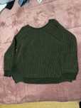 Camisola de lã verde-seco/preto escuro tamanho M