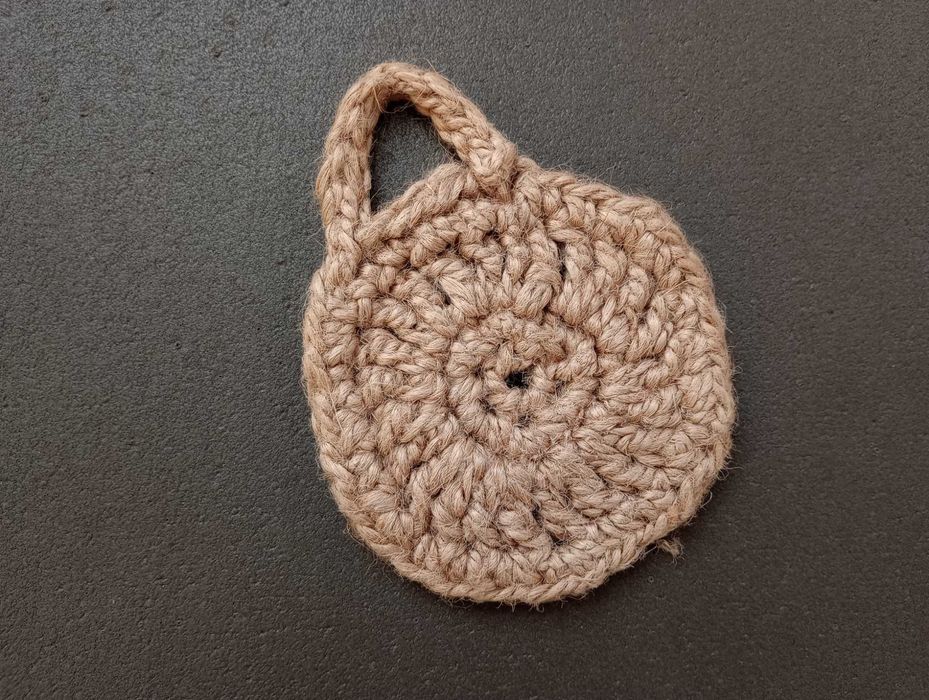 Jutowa podkładka pod kubek lub myjka