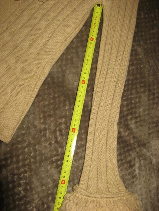 sweter z PRL * beż * bombowy sweterek * kołnierz * moda PRL