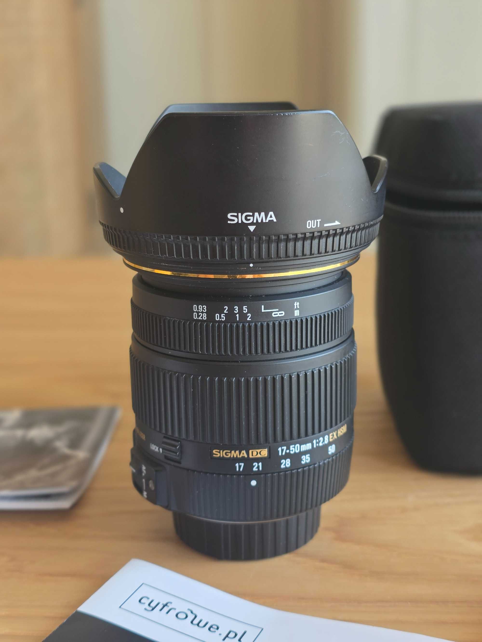 Obiektyw Sigma 17-50 mm F2.8 EX OS HSM Nikon bdb wersja II gwarancja