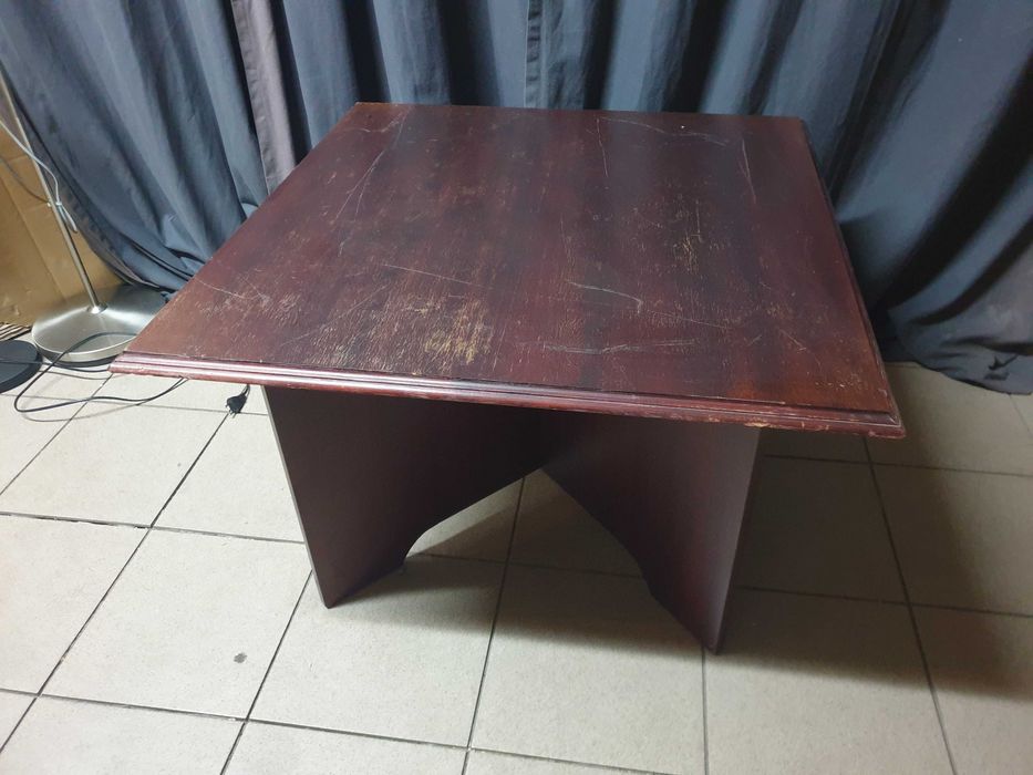 Lawa brazowa stolik kawowy stoliczek kwadratowy
