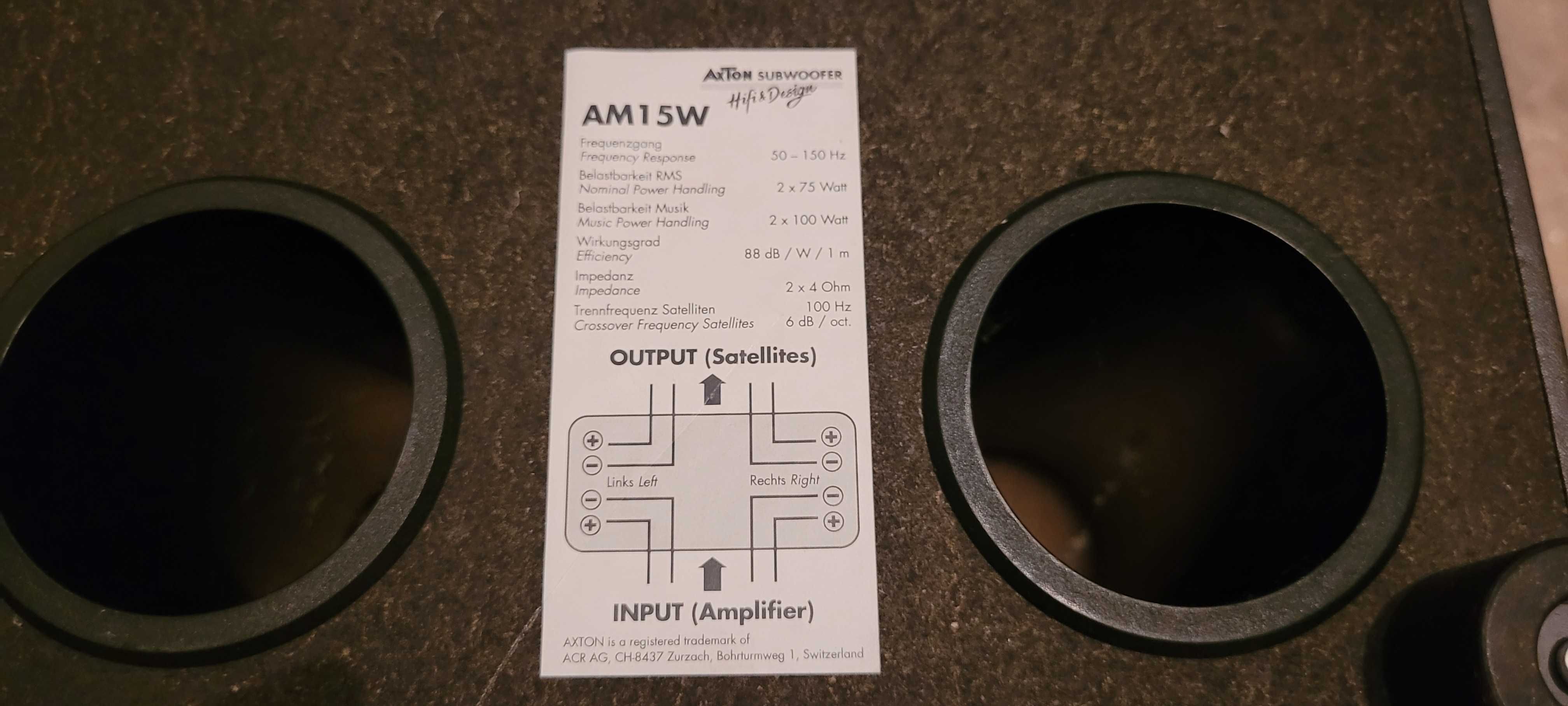 subwoofer pasywny (2 sztuki)