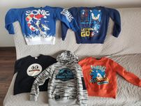 Bluza 5szt.rozm. 116 5-6 lat Sonic Jurassic World Primark Sega
