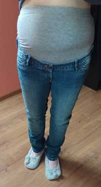 jeansowe spodnie ciążowe C&A r. 38 dżinsowe JAK NOWE