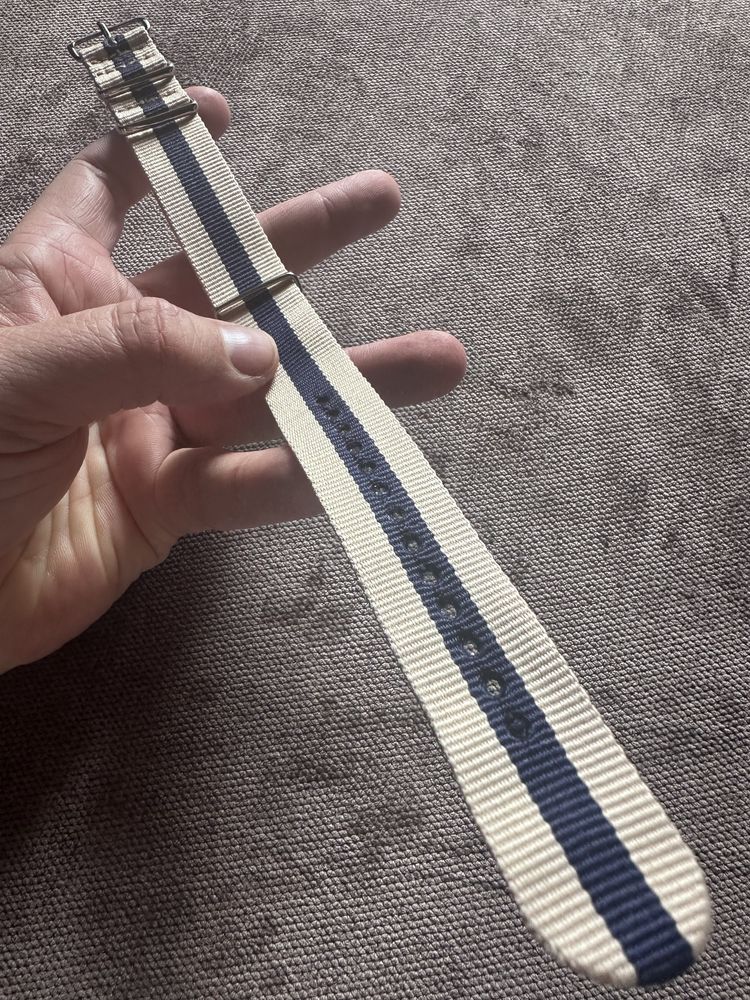 Pasek Nato 22mm nowy beżowo-granatowy beż granat