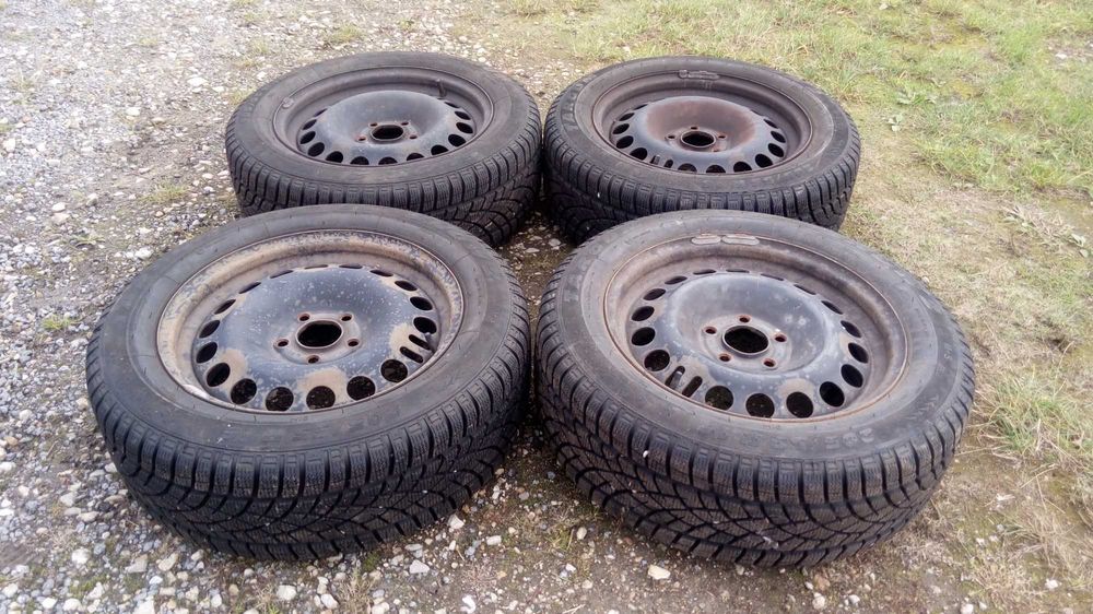 Astra h Zafira B Koła stalowe 16" 5x110 ET37 Opony Zimowe 205/55 rok23