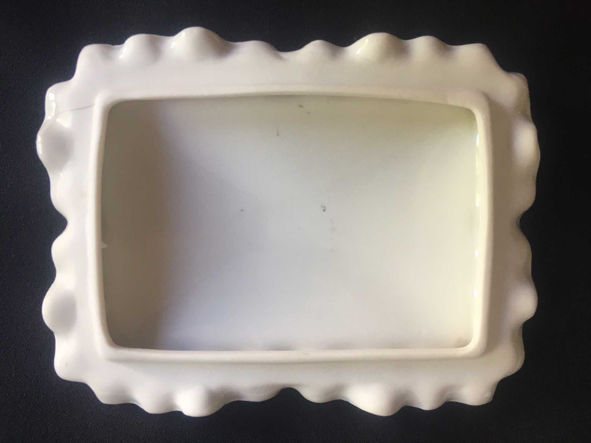 Stara pokrywka szkatułka porcelana PRL róża