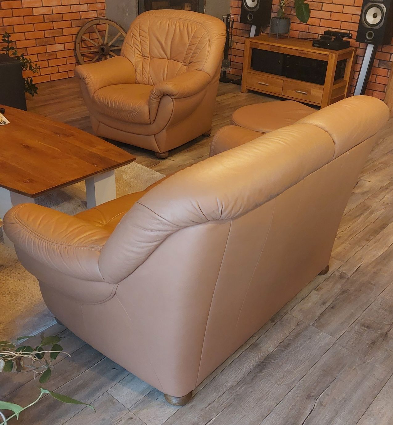 Komplet wypoczynkowy Sofa Kanapa Fotel Podnóżek