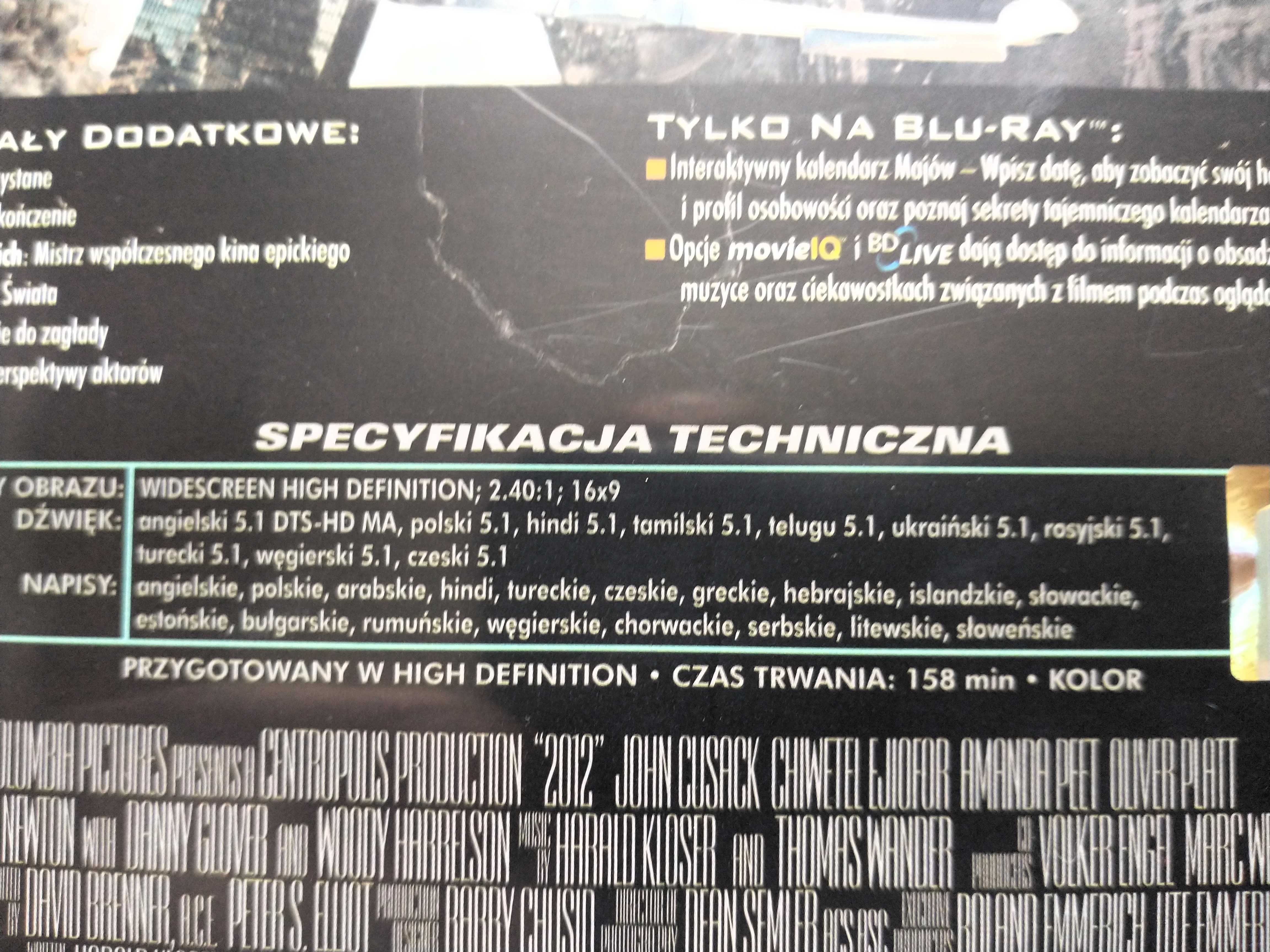 Zestaw 4 płyt Blu Ray - Avatar, Prometeusz, 2012. Batman  vs Superman