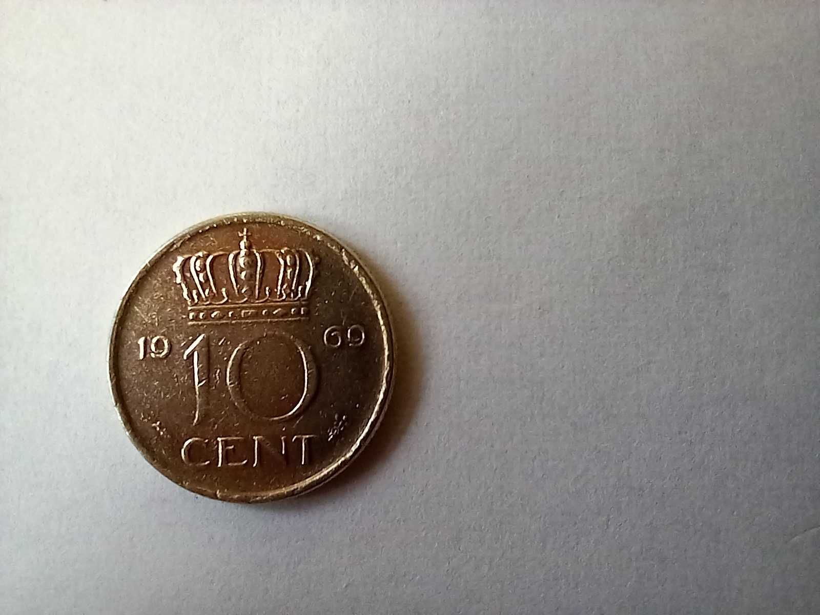Moneta Holandia - 10 cent 1969 /11/