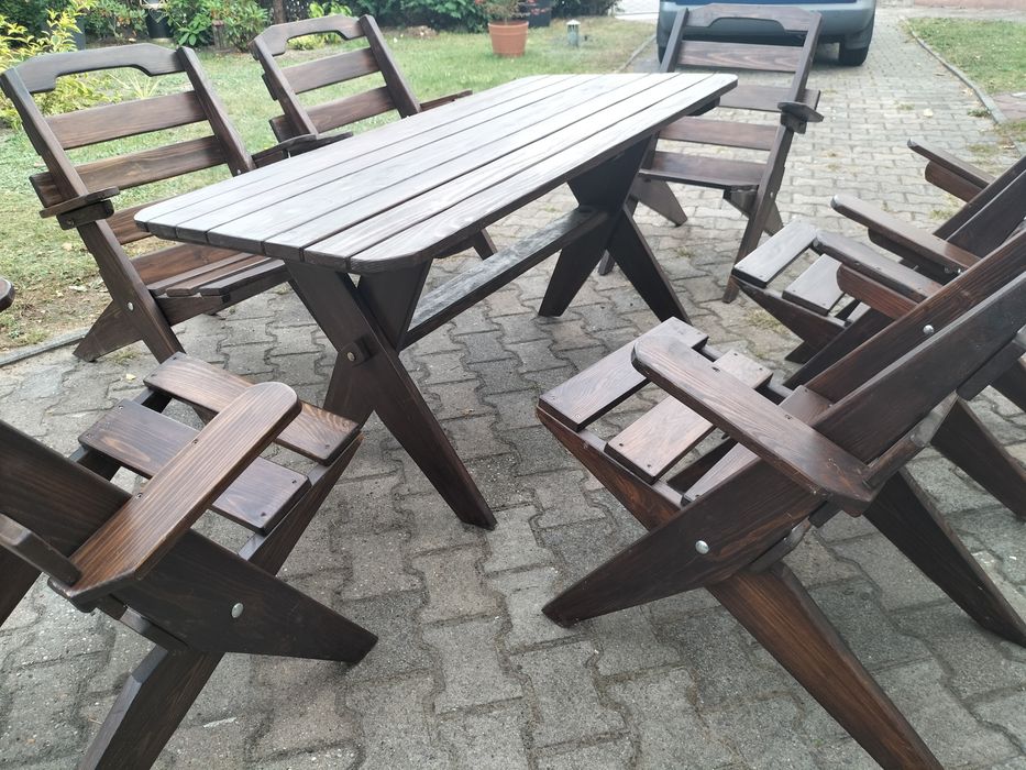 Zestaw ogrodowy stół+6 krzeseł+ poduszki  TRANSPORT