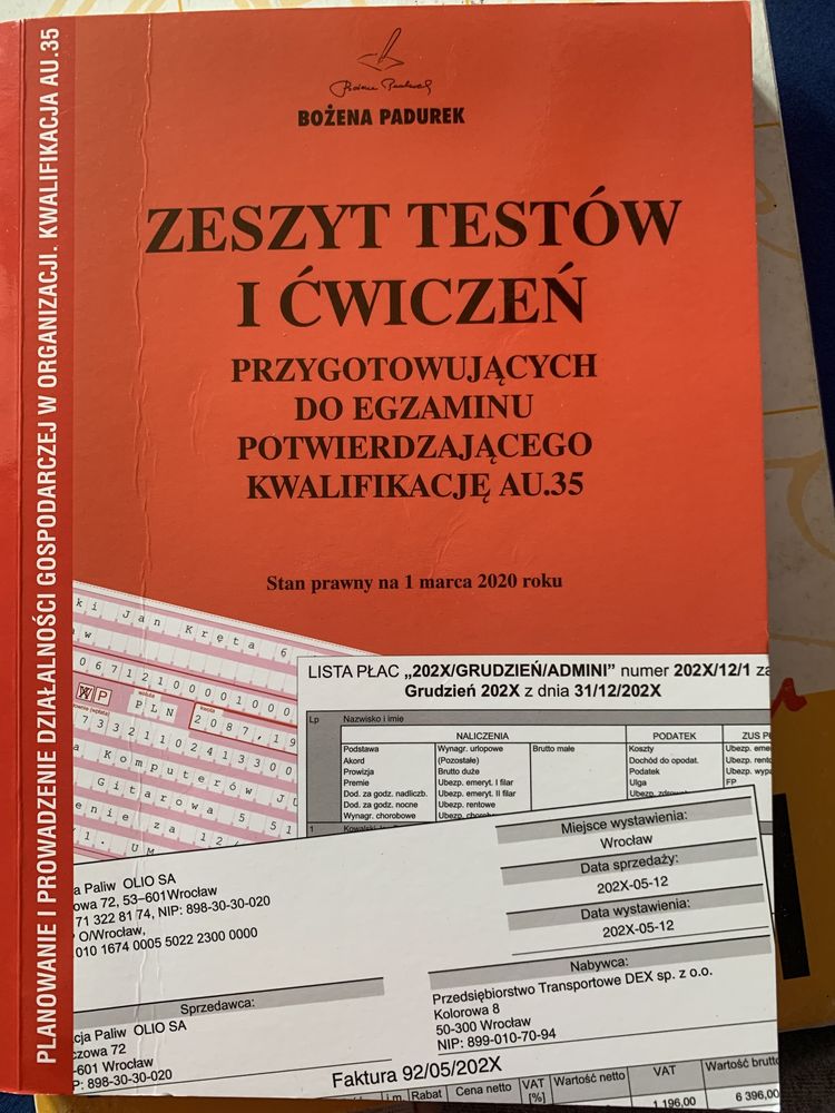 Zeszyt testów i ćwiczeń do egzaminu AU.35