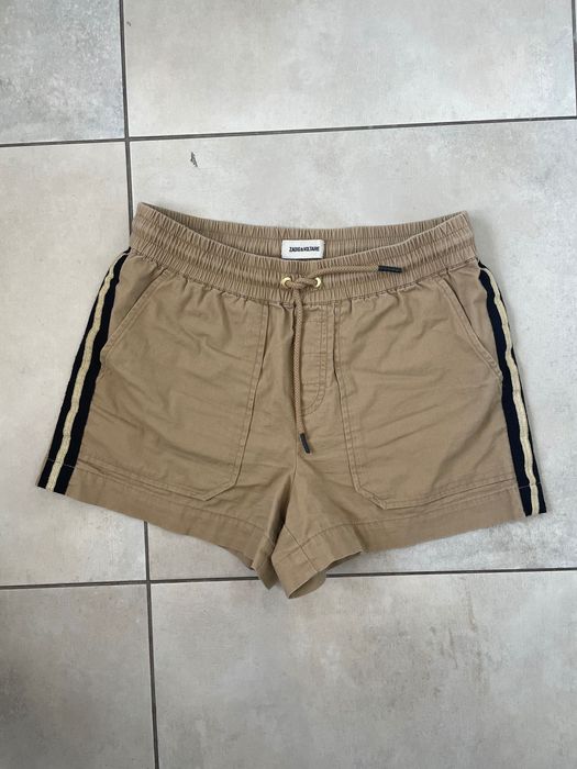 Zadig&Voltaire beżowe szorty bawełna khaki safari spodenki