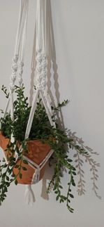 Suporte para vasos em Macramé