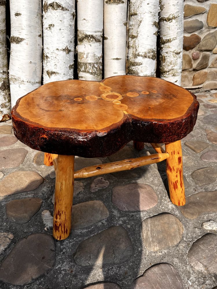 Krzesło drewniane podwójne z drewna handmade