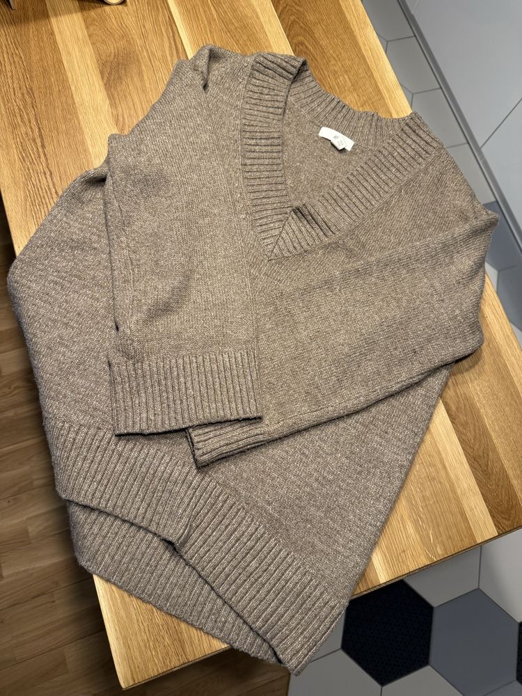 Sweter brązowy H&M XS
