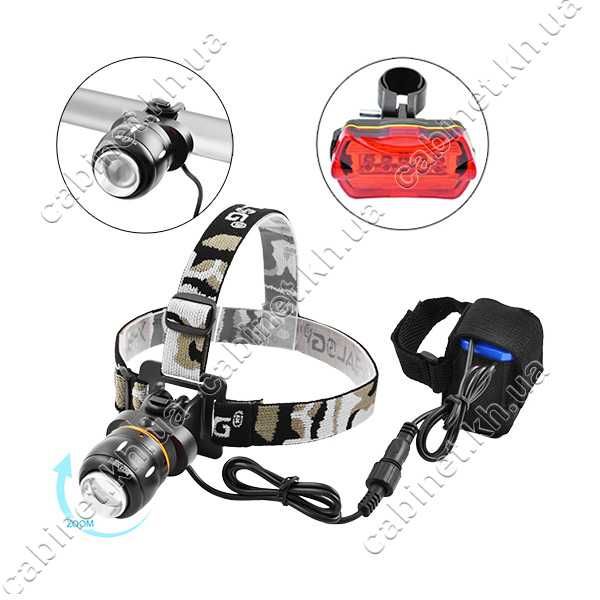 Велофонар + на лоб Police B03A/B06B-T6, STOP-5LED
