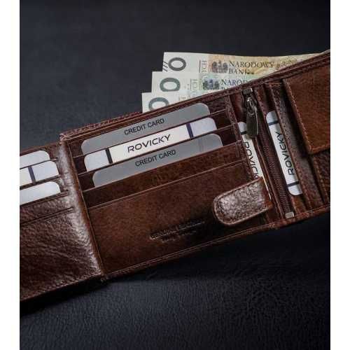 portfel MĘSKI brązowy ROVICKY