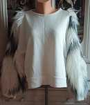 Bluza Zara z futerkowymi rękawami