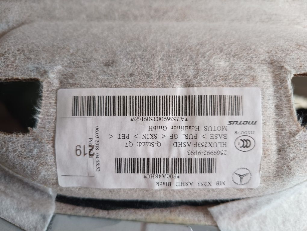 Podsufitka Mercedes GLC panorama czarna X253