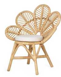 P51 Daisy Mini Fotel stokrotka z poduszką rattan naturalny handmade