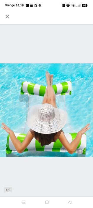 Materac hamak dmuchany do wody z siadła basenu hit 2025