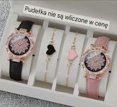 Nowy zestaw 2 zegarki ,2 bransoletki Modny cyrkonie