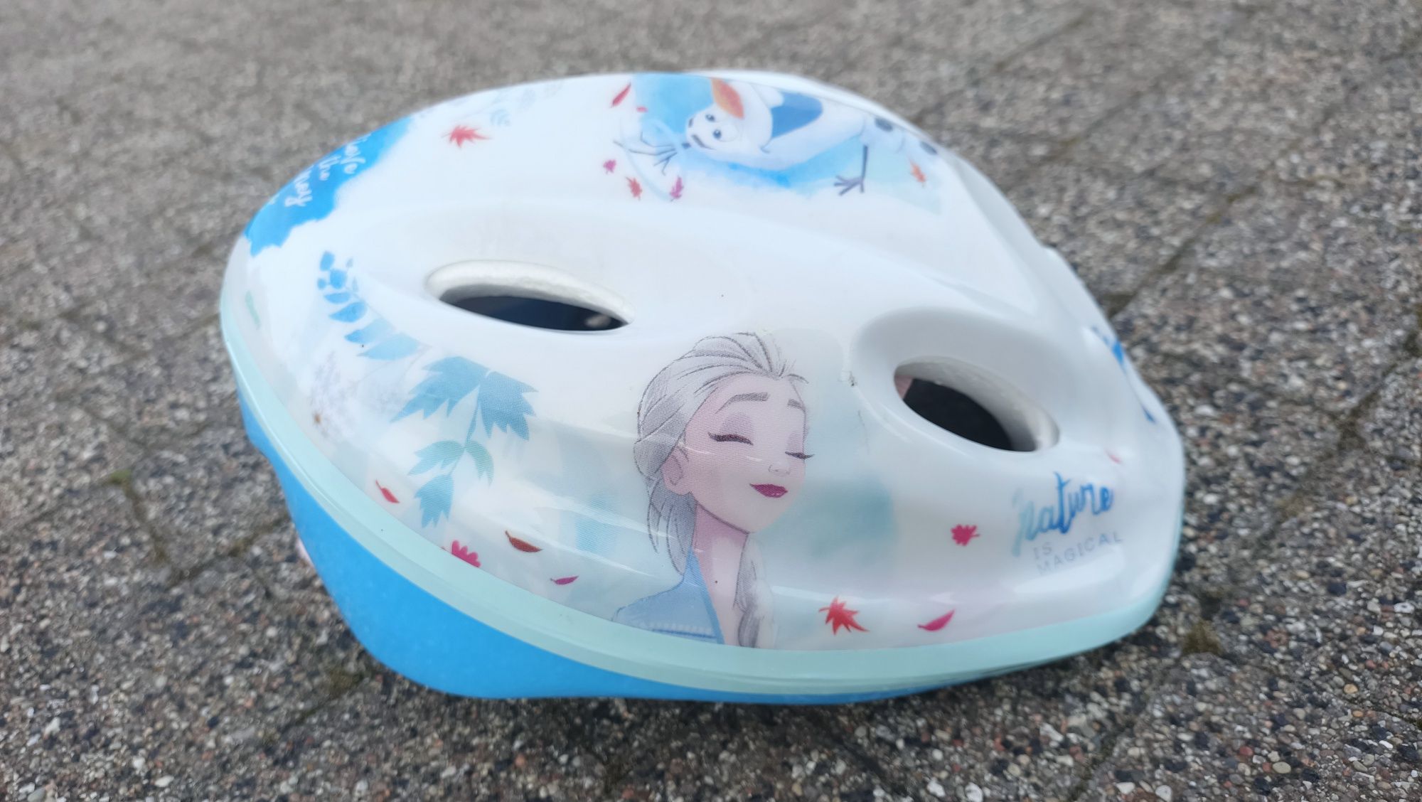 Kask rowerowy ochronny dla dziewczynki Elsa Kraina lodu na hulajnogę