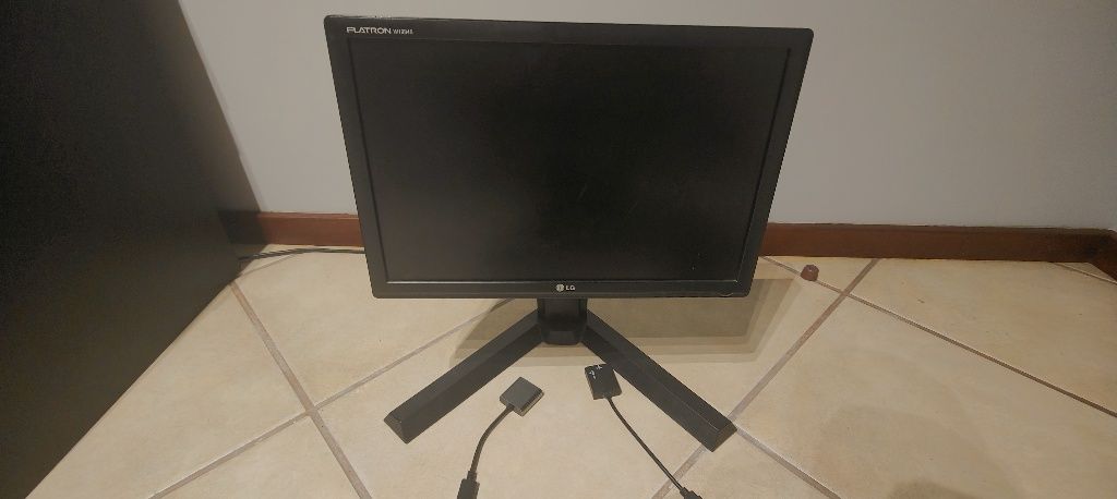 Monitor PC Flatron +Suporte + Adaptadores