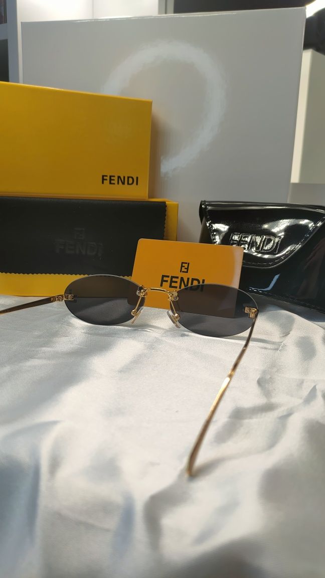 Сонцезахисні окуляри Fendi first crystal/ Очки фенді з логотипом  F
