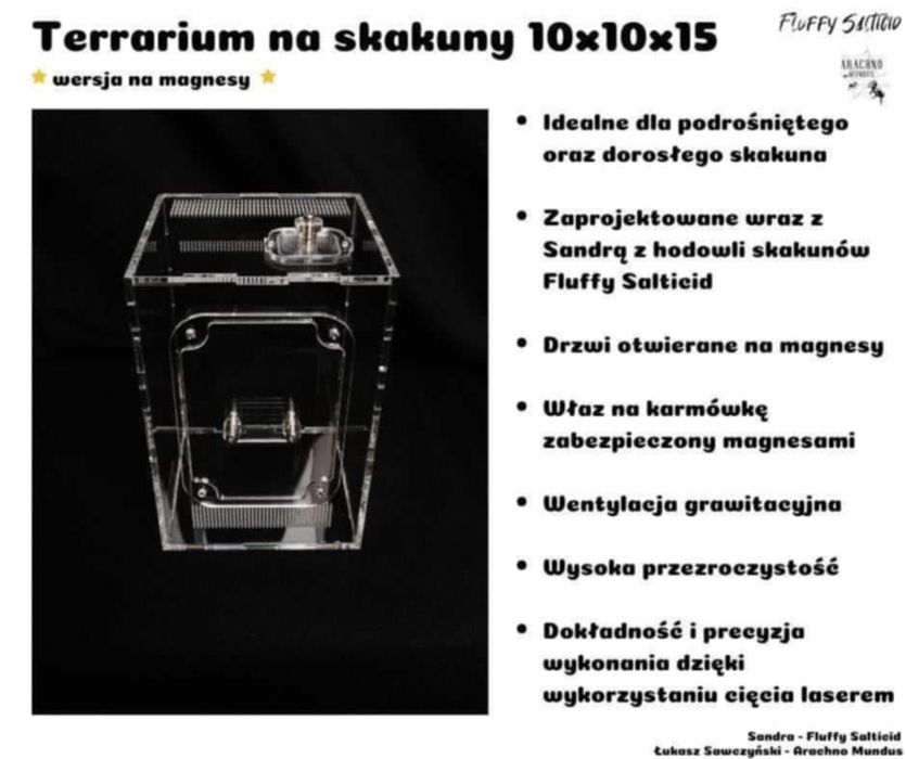 Terrarium na skakuny 10x10x15