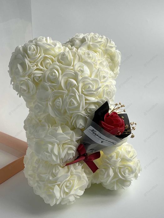 Ведмедик з троянд в колбі / Подарунковий набір / Панда / Випускний