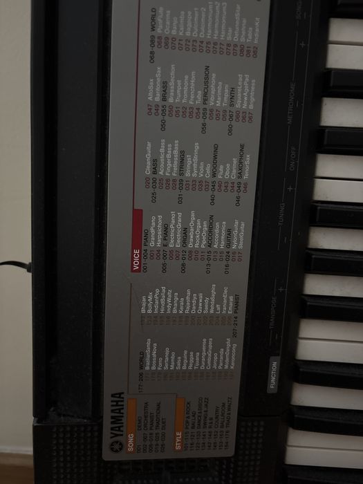 Teclado musical da Yamaha