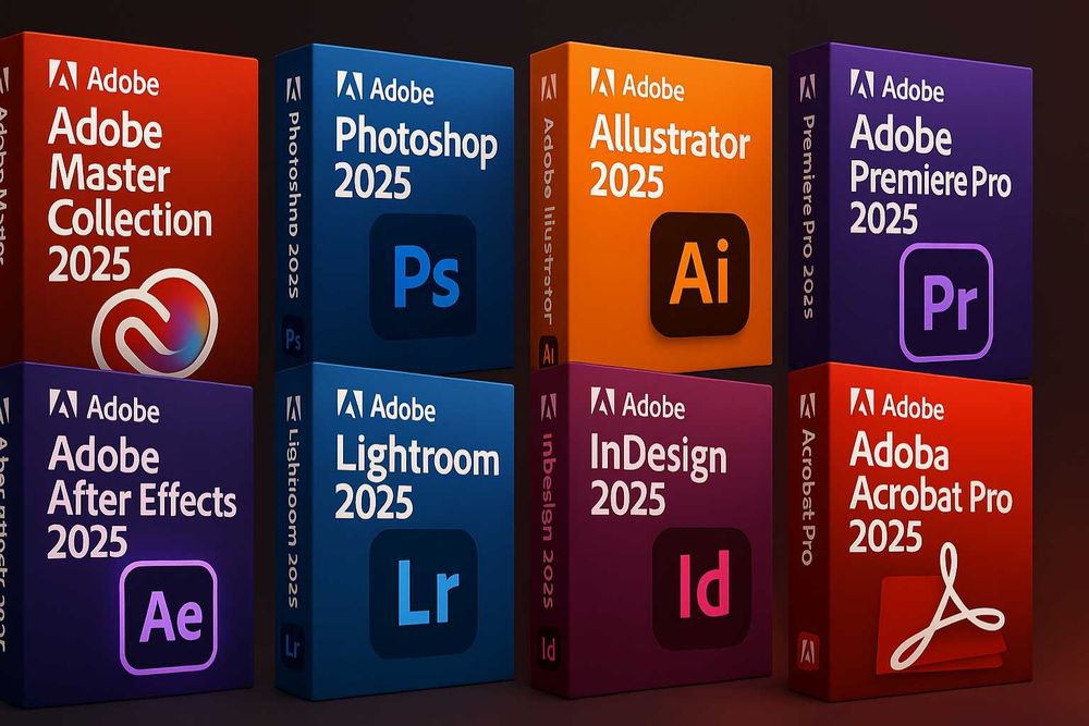 Fornecedor de software: Adobe, Autodesk, Corel, DaVinci, Ableton...