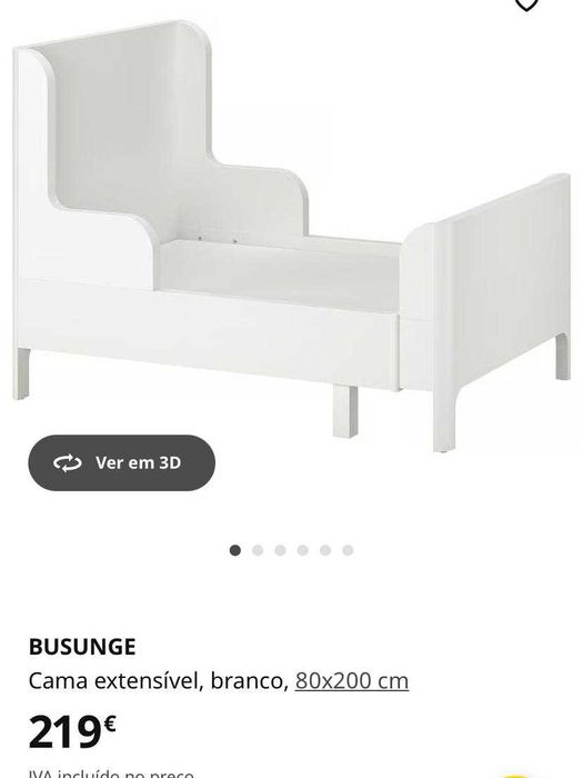 Cama de criança extensível com colchão