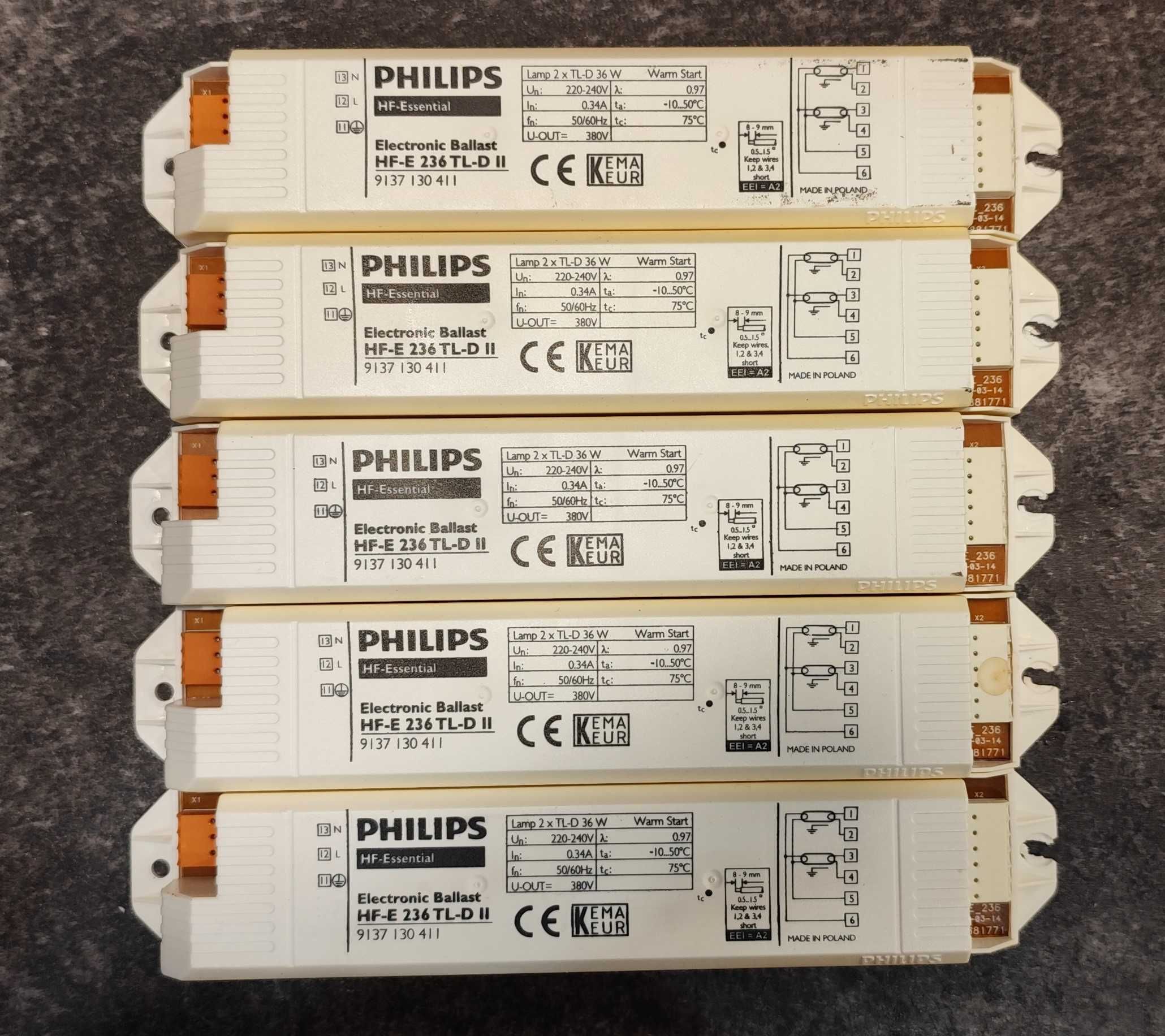 Stateczniki Philips 2x36W
