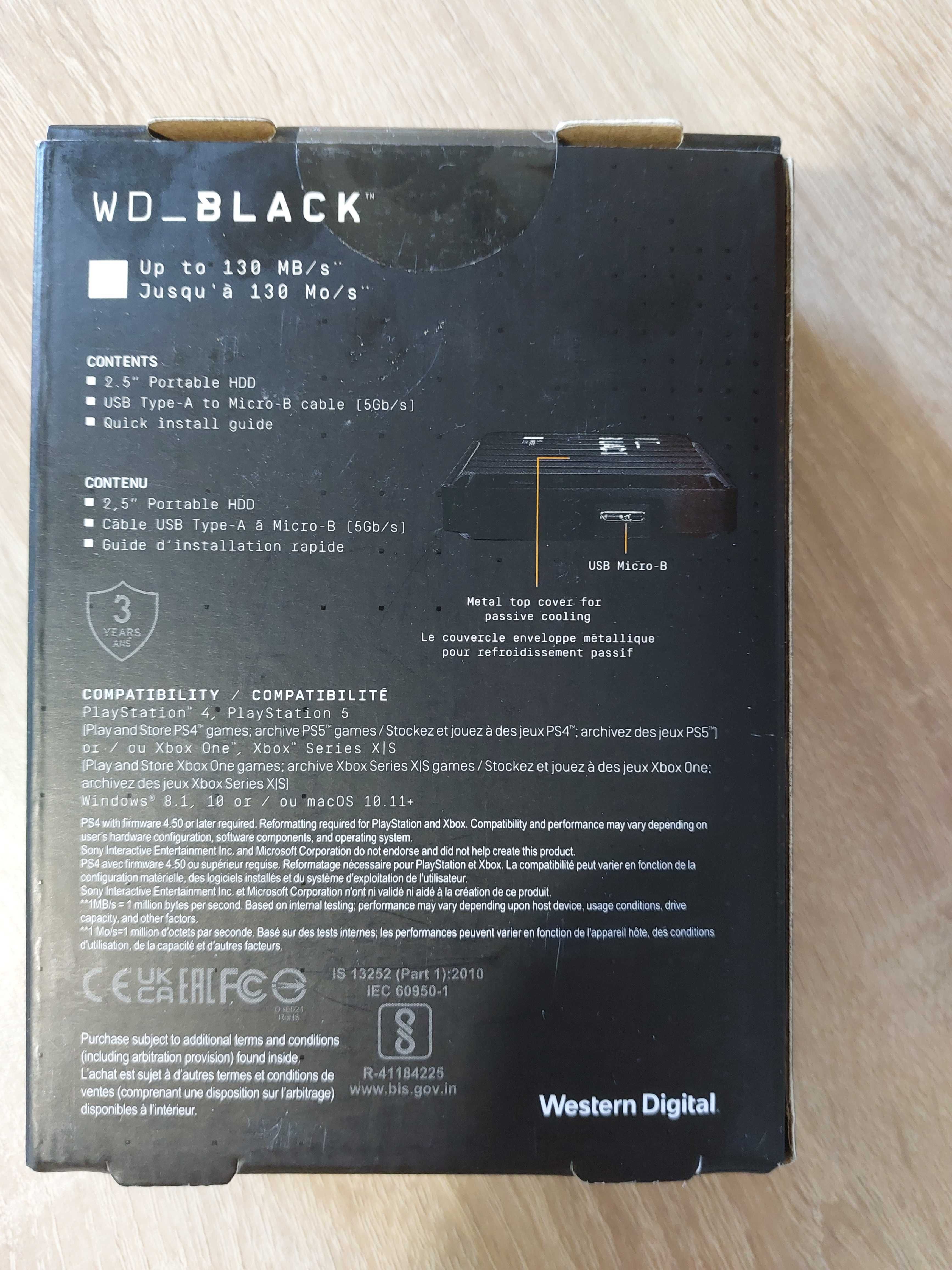 WD BLACK P10 GAME DRIVE 5TB - nowy/gwarancja